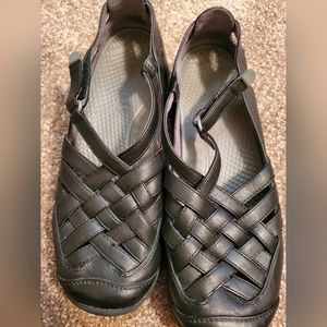 Black Braretraps Women Flats Velcro Strap